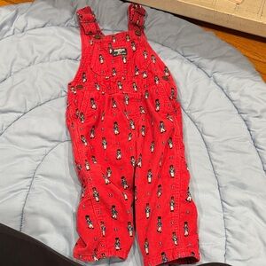 Oshkosh b’gosh red nutcracker overalls 2T NWOT